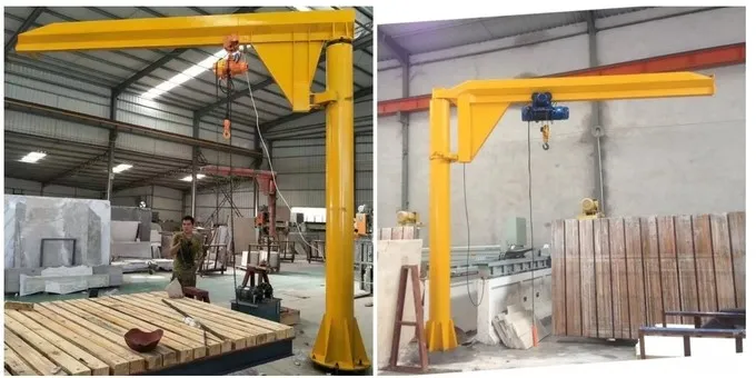 stone slab jib lifting crane