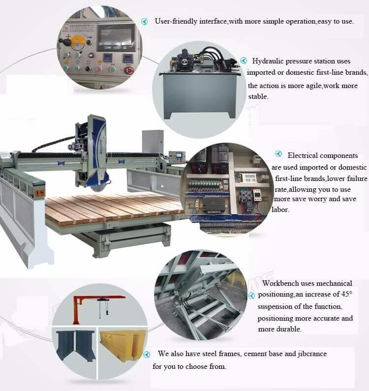 key features of stone tile cutting machine